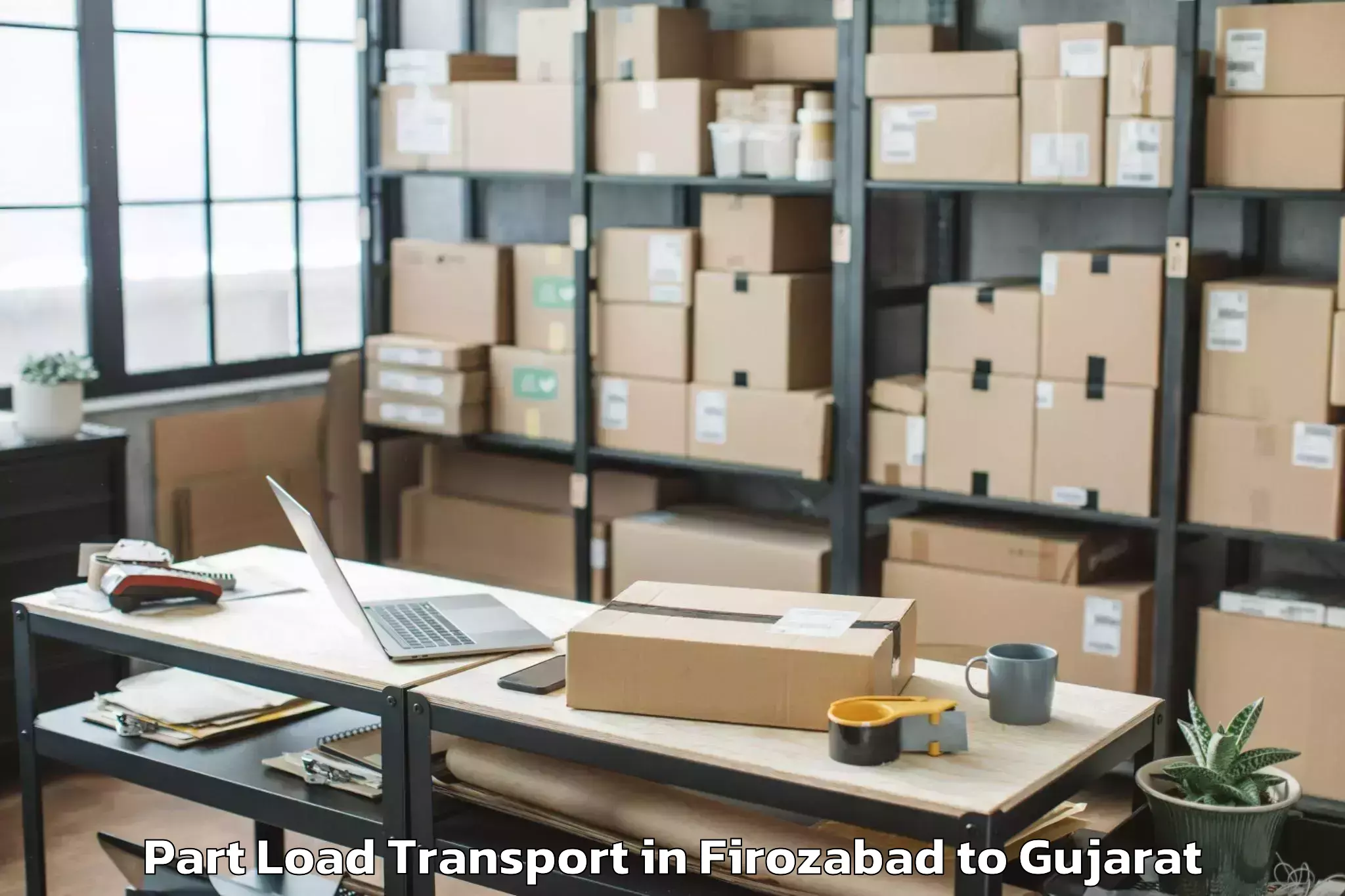 Firozabad to Sarkhej Part Load Transport Booking